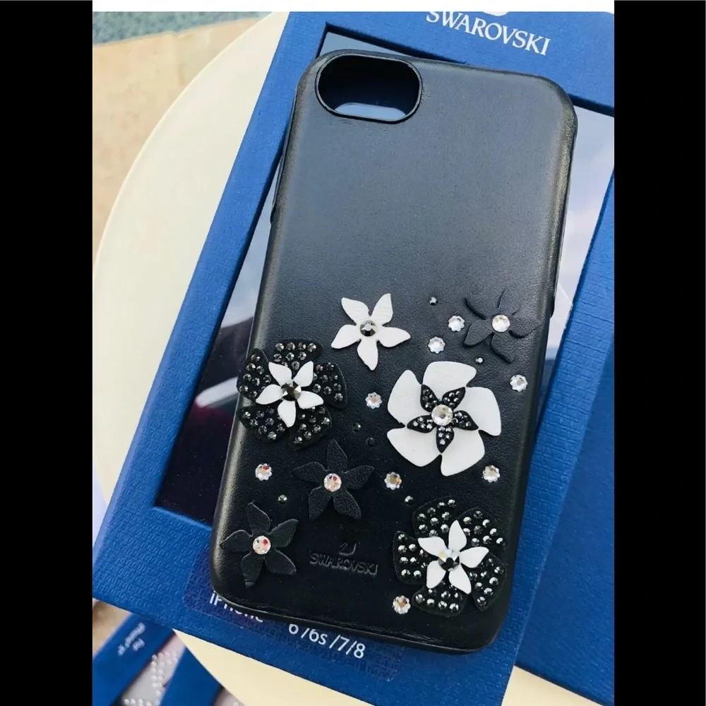 SWAROVSKI MAZY SMARTPHONE CASE W/ INTEGRATED BUMPER, IPHONE 6,7,8, BLACK 5427019